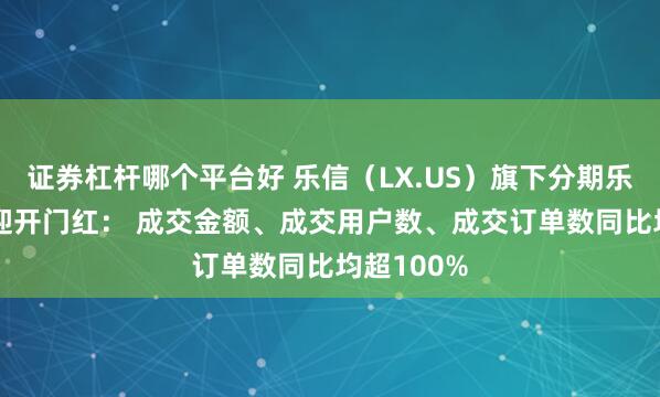 证券杠杆哪个平台好 乐信（LX.US）旗下分期乐商城618迎开门红： 成交金额、成交用户数、成交订单数同比均超100%