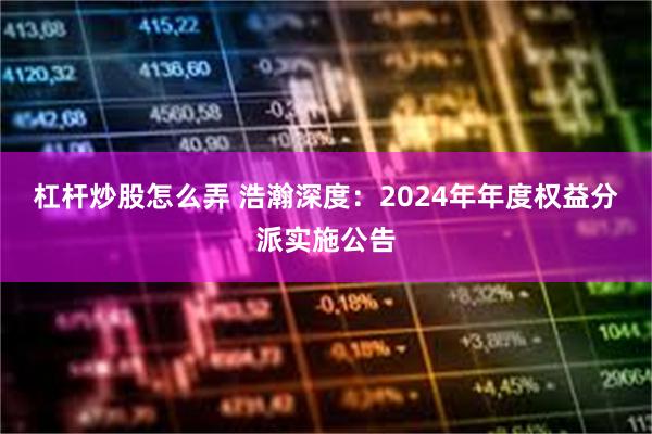 杠杆炒股怎么弄 浩瀚深度：2024年年度权益分派实施公告