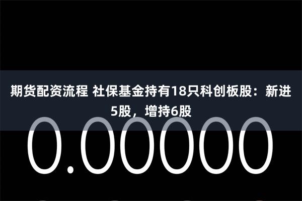 期货配资流程 社保基金持有18只科创板股：新进5股，增持6股