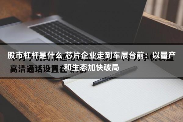 股市杠杆是什么 芯片企业走到车展台前：以量产和生态加快破局