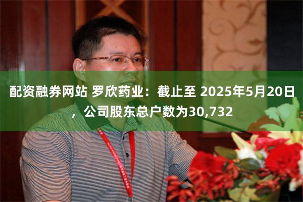 配资融券网站 罗欣药业：截止至 2025年5月20日，公司股东总户数为30,732