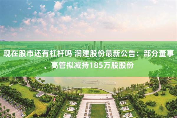 现在股市还有杠杆吗 润建股份最新公告：部分董事、高管拟减持185万股股份