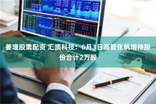 姜堰股票配资 汇顶科技：6月3日高管张帆增持股份合计2万股