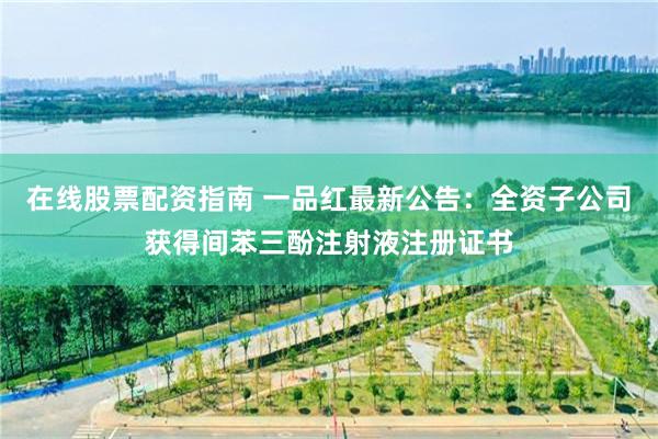 在线股票配资指南 一品红最新公告：全资子公司获得间苯三酚注射液注册证书