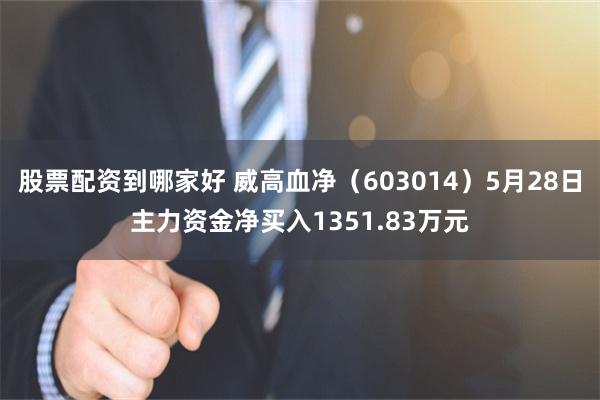 股票配资到哪家好 威高血净（603014）5月28日主力资金净买入1351.83万元