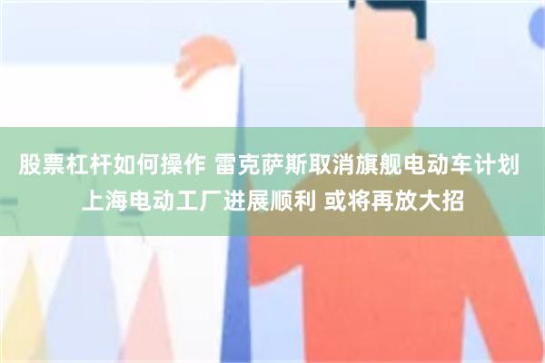 股票杠杆如何操作 雷克萨斯取消旗舰电动车计划 上海电动工厂进展顺利 或将再放大招