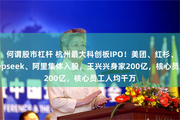 何谓股市杠杆 杭州最大科创板IPO！美团、红杉、腾讯、Deepseek、阿里集体入股，王兴兴身家200亿，核心员工人均千万