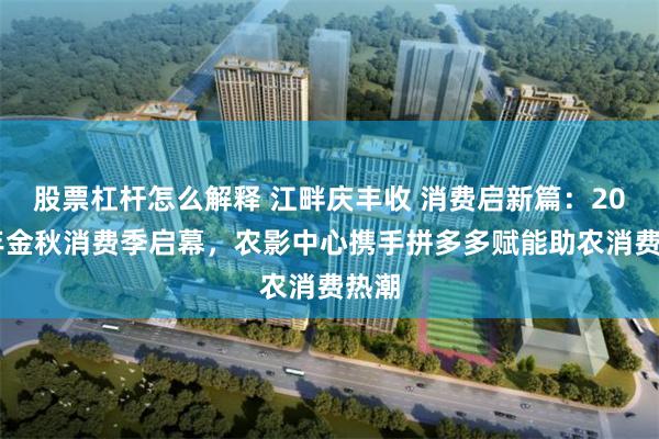 股票杠杆怎么解释 江畔庆丰收 消费启新篇:2026年金秋消费季启幕,农影中心携手拼多多赋能助农消费热潮